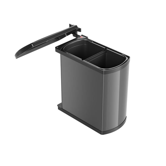 HAILO AS Duo 8/8 - Compact Dual Bin Trash Container for 450-600 mm Cabinets 2