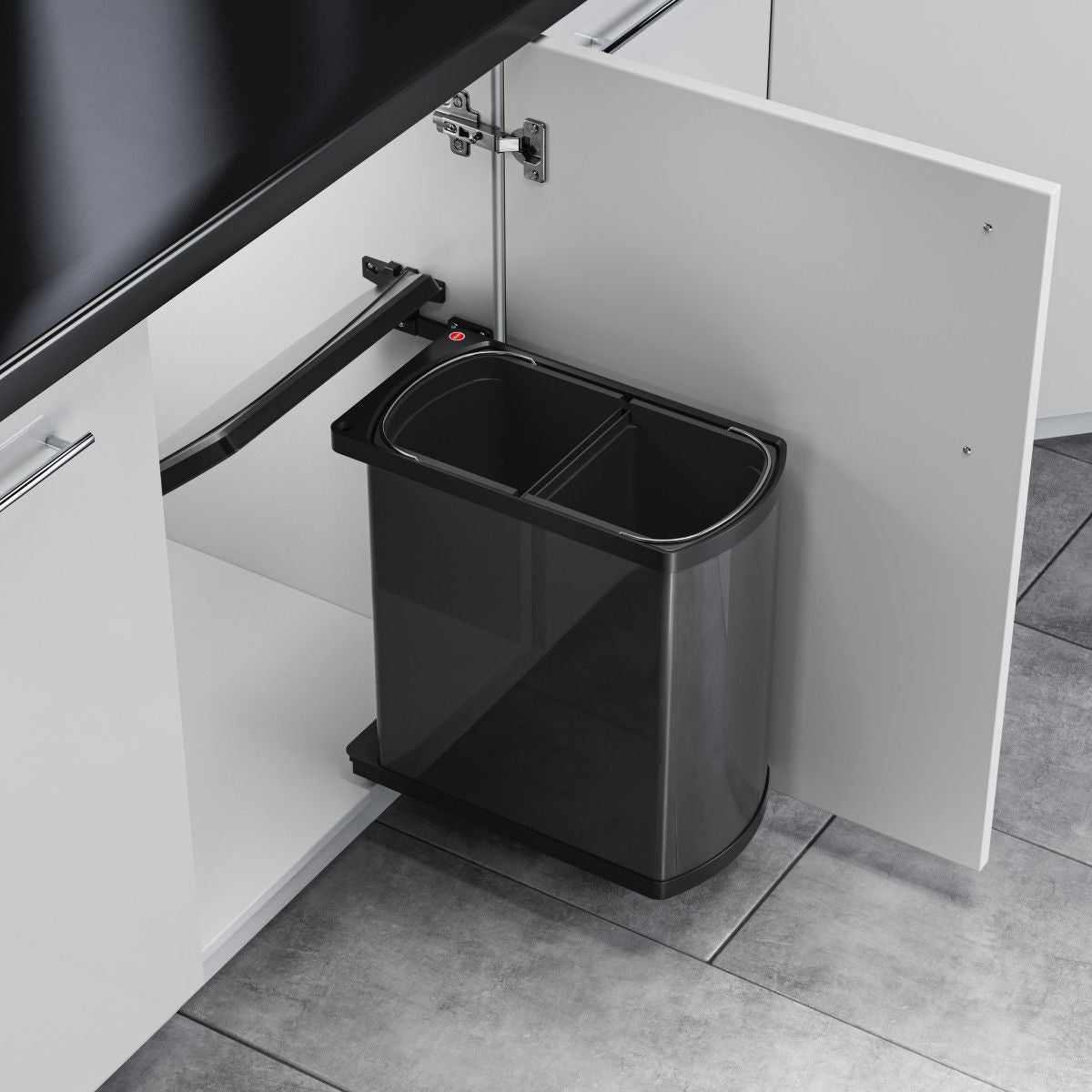 HAILO AS Duo 8/8 - Compact Dual Bin Trash Container for 450-600 mm Cabinets 1