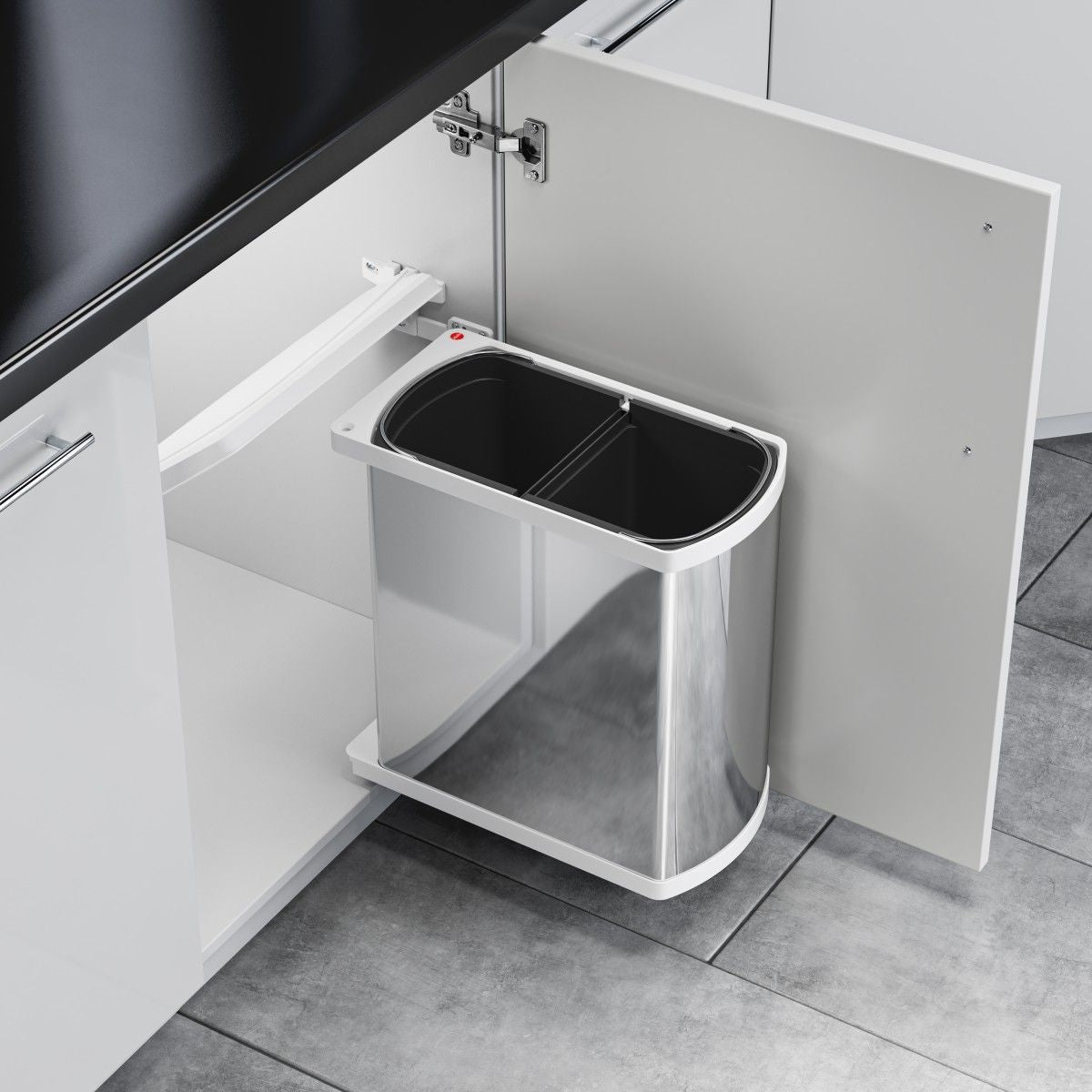 HAILO AS Duo 8/8 - Dual 16L Trash Bin & Recycling Container for 45-60 cm Cabinets 1