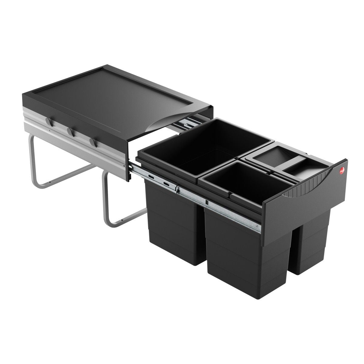 HAILO - Eco-Friendly Triple Trash Bin System with Space-Saving Design 2