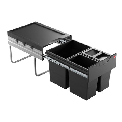 HAILO - Eco-Friendly Triple Trash Bin System with Space-Saving Design 2