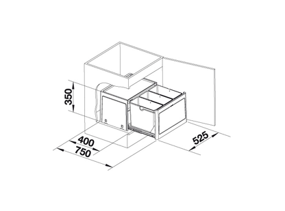 Blanco - Botton Pro - 60/3 - Manual Waste System - Plastic 4