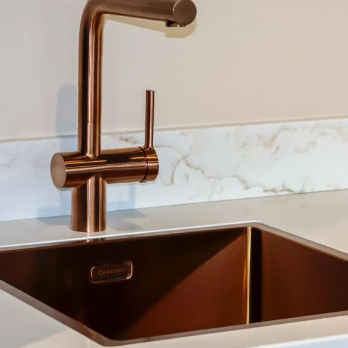 Caressi - Copper Kitchen Sink with PVD Coating for Durability & Elegance 2