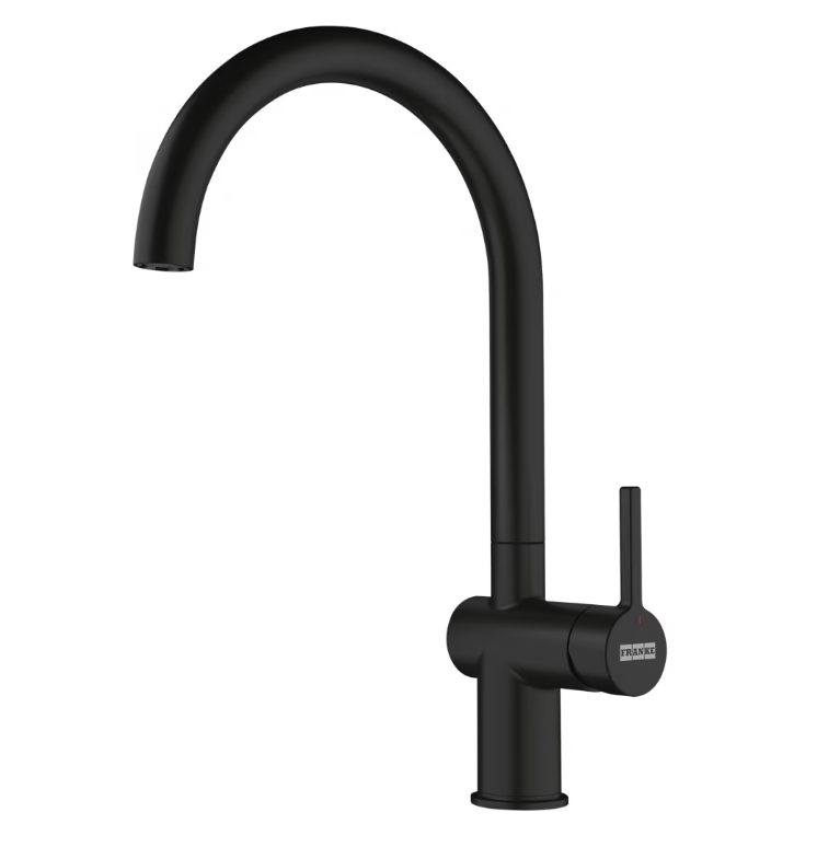 Franke Active J Matte Black Kitchen Faucet with Fixed Spout for Modern Style 1