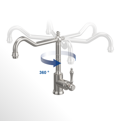 Villeroy Boch Avia 2.0 Kitchen Faucet - Elegant Stainless Steel with Swivel Spout 4