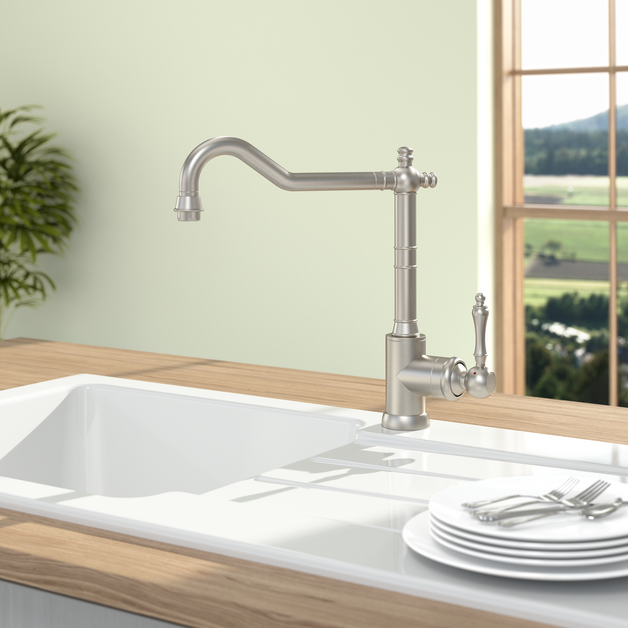 Villeroy Boch Avia 2.0 Kitchen Faucet - Elegant Stainless Steel with Swivel Spout 3
